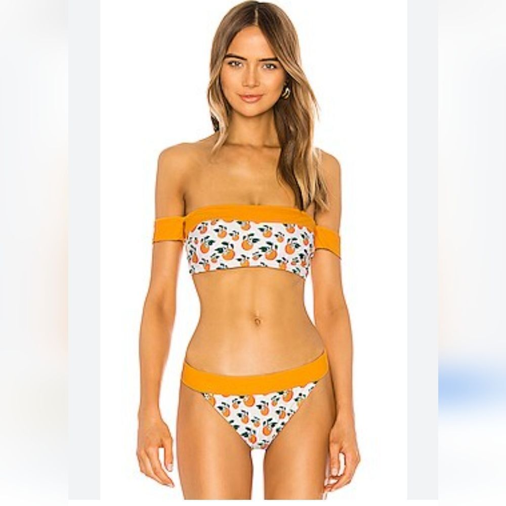 Flagpole Arden Bikini Set in Orange Blossom & Tang Nwt